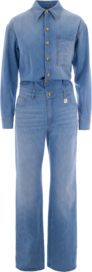 Light Blue Denim Jumpsuit