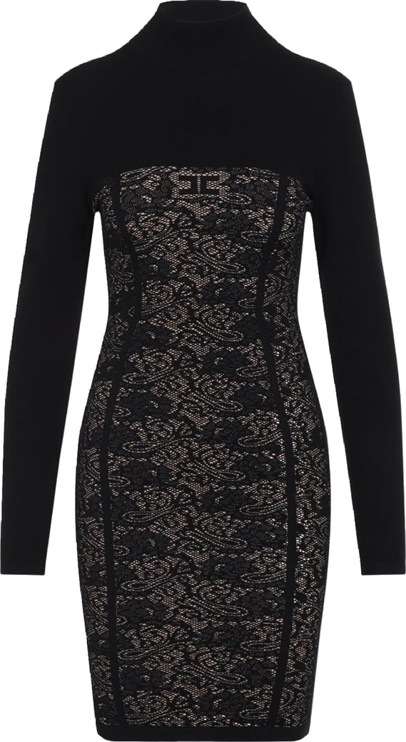 Elisabetta Franchi Knit Lace Dress