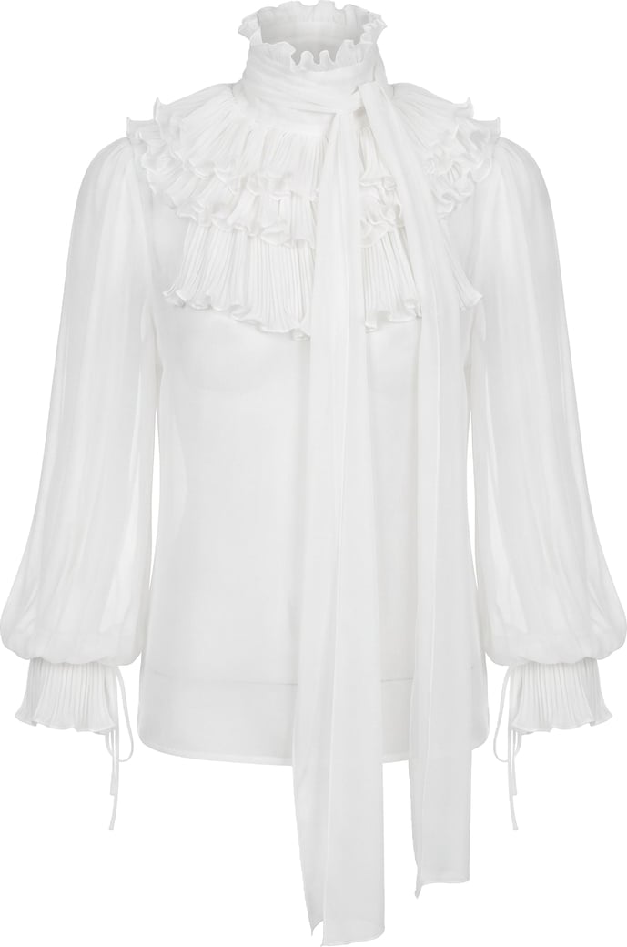 Blouse with ruffle details