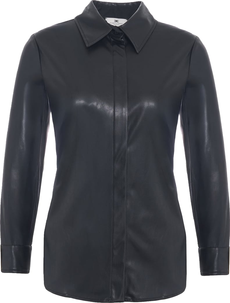 Leather-look blouse
