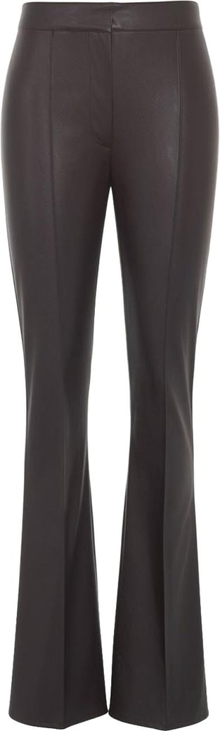 Faux leather flared pants