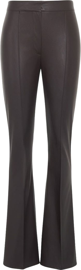 Faux leather flared pants
