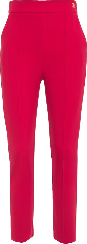 High-waist slim fit trousers
