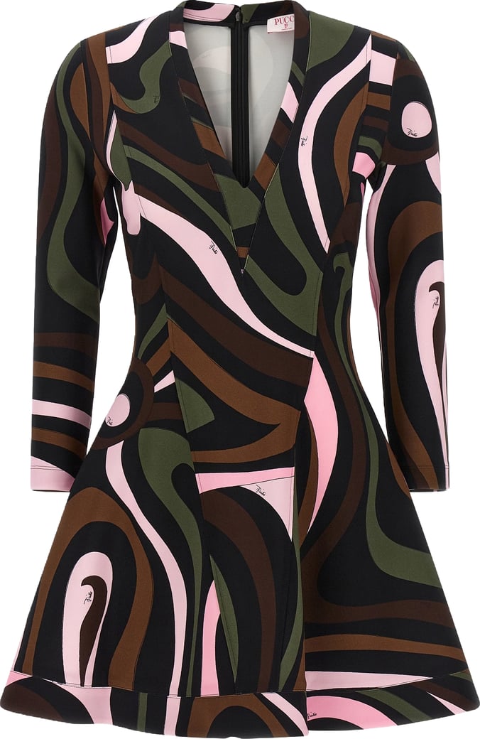 Emilio Pucci Multicolor Viscose Short Dress