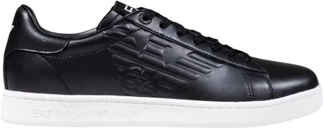 EA7 Emporio Armani Black Leather Sneakers