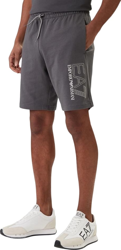 EA7 Emporio Armani Gray Cotton Bermuda Shorts