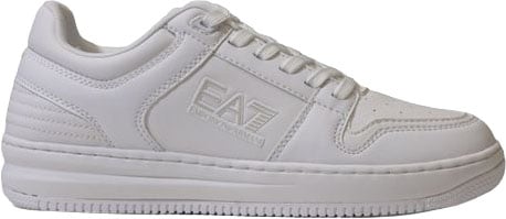EA7 Emporio Armani White Polyester Athletic Sneakers