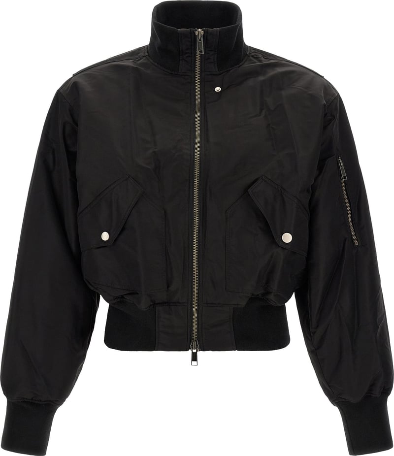 Entire Studios Black Nylon Bomber