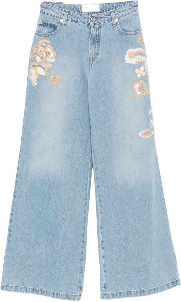 Ermanno Firenze Embroidered Denim Jeans