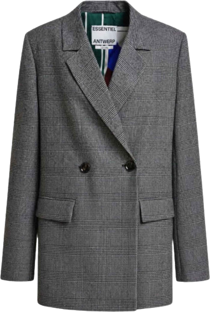 Essentiel Antwerp Oversized Blazer Blazers Grijs Kendra