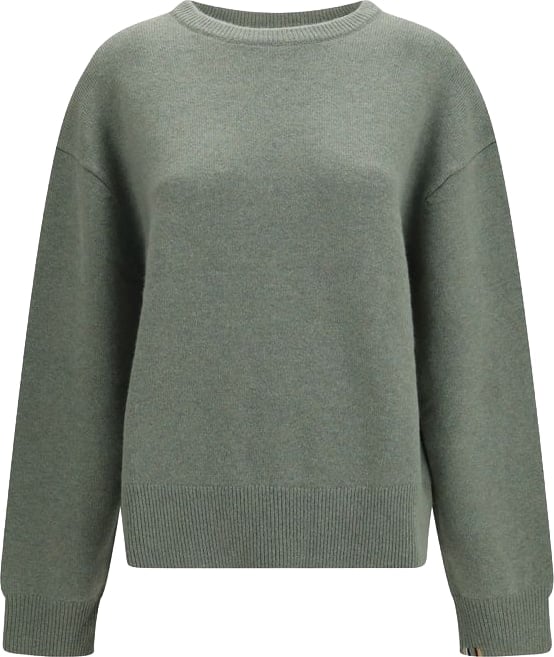 Green Mike Cashmere Crewneck Oversized Knit Sweater