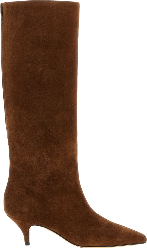 Fabiana Filippi Brown Suede Leather Over The Knee