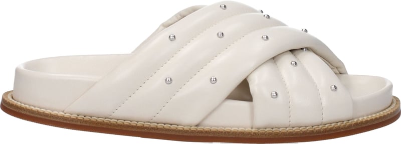 Fabiana Filippi Beige Leather Slippers