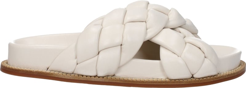 Fabiana Filippi Beige Leather Slippers