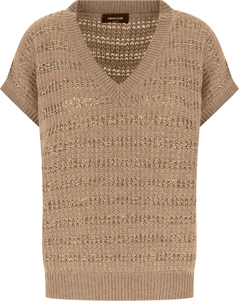 Fabiana Filippi Embroidered wool blend sweater