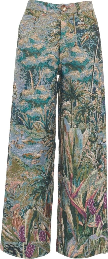 Pants with floral pattern