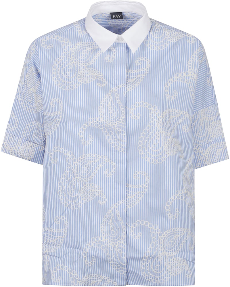 3/4 Sleeve Shirt Blue