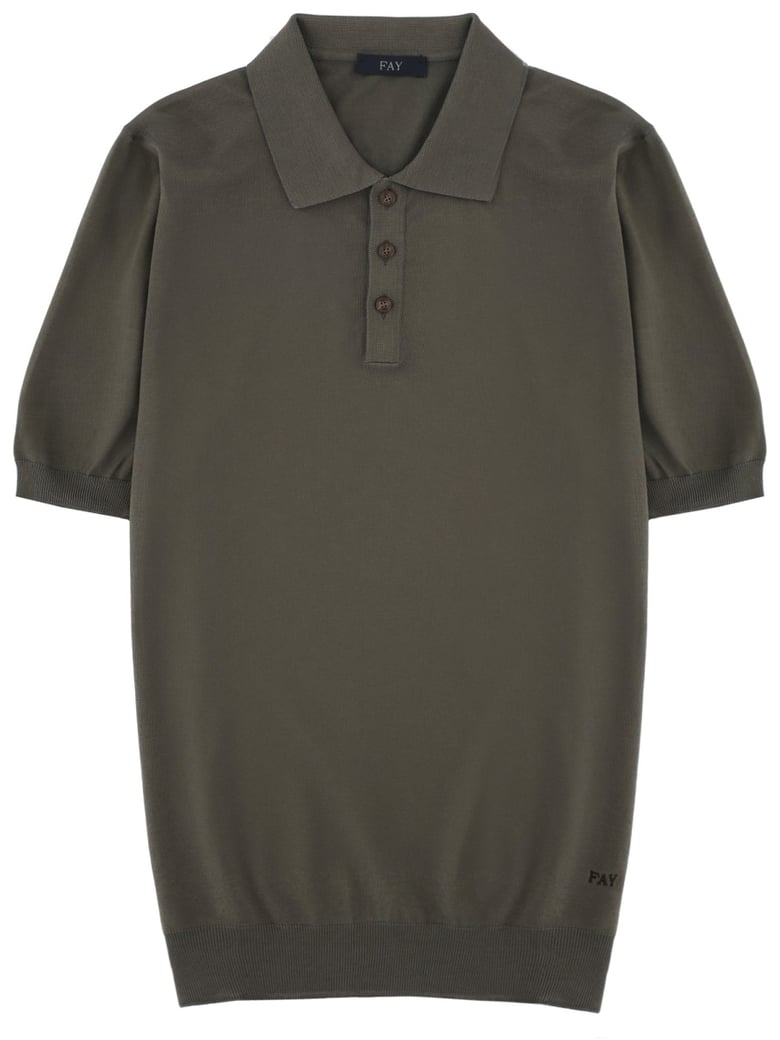 Cotton Puff Sleeve Polo Shirt