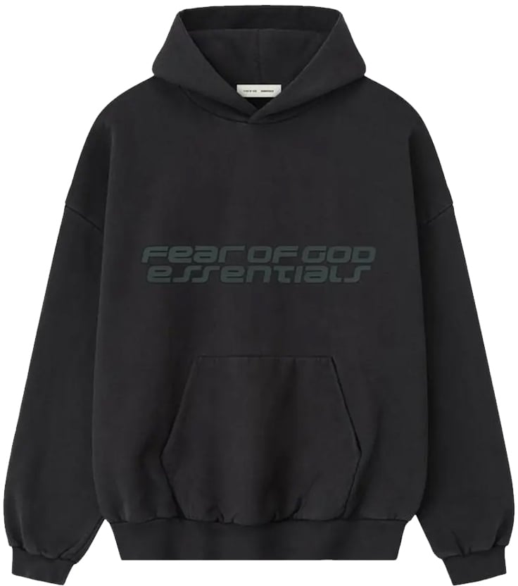 Fear of God Essentials Heavy Fleece 90s Hoodie 'Vintage Black'