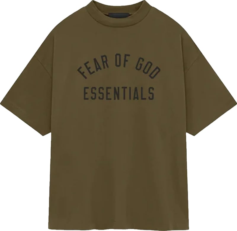 Fear of God Essentials Jersey Crewneck Tee 'Olijf'
