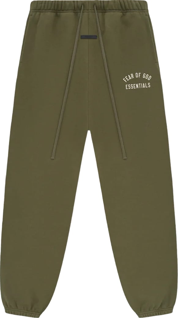 Fear of God Essentials Fleece Joggingbroek 'Militair'