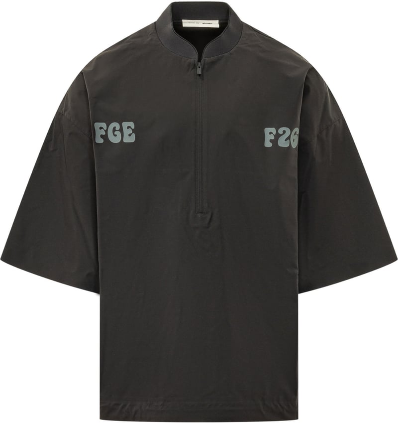 Camicia Half Zip con Maniche Corte
