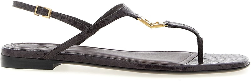 Fendi Purple Elastane Flat Sandals