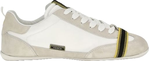 Fendi Gray Fabric Athletic Sneakers