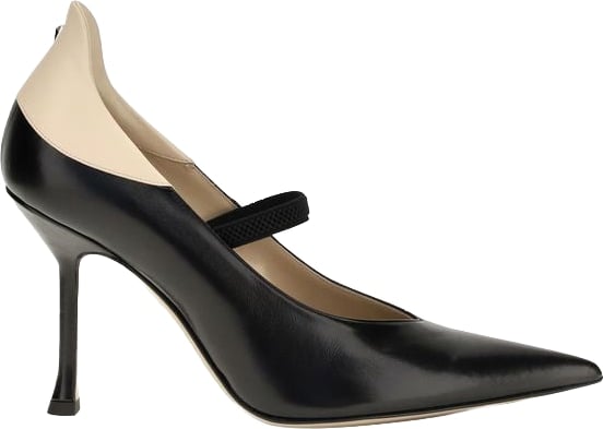 Fendi Black Calf Leather Bos Taurus High Heel Pumps