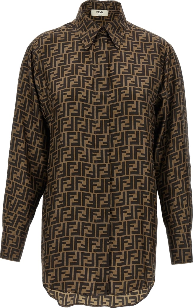 Fendi Brown Silk Blouse