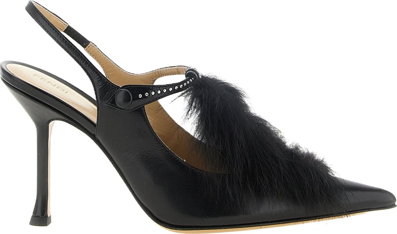 Fendi Black Calfskin High Heel Pumps