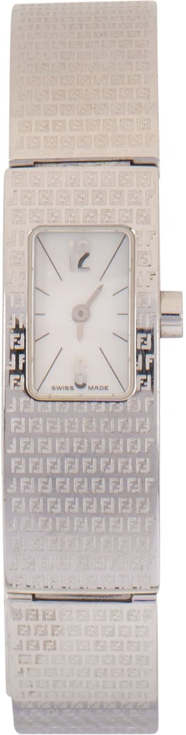 Fendi Monogram Classico Silver Zucca Pattern 3300L Women Watch