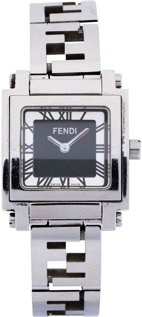 Fendi Silver Tone Classico Square 6000L Woman Watch