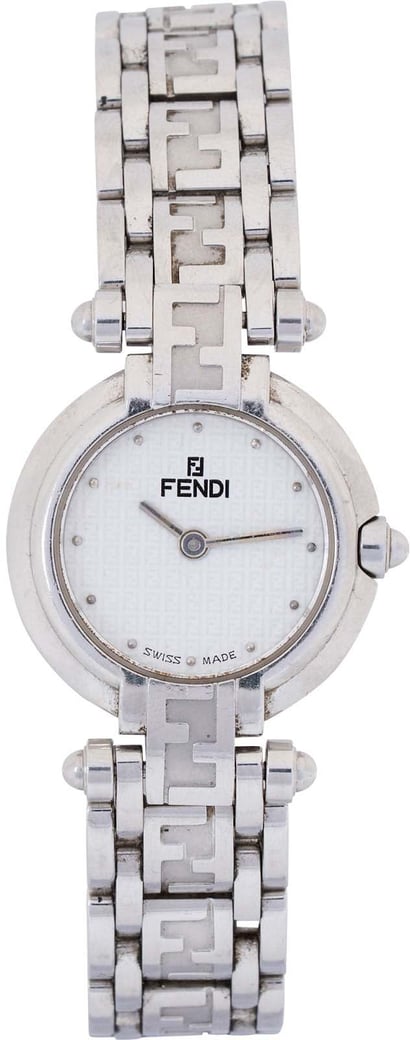 Fendi Silver Tone F-Link Orologi Woman Watch