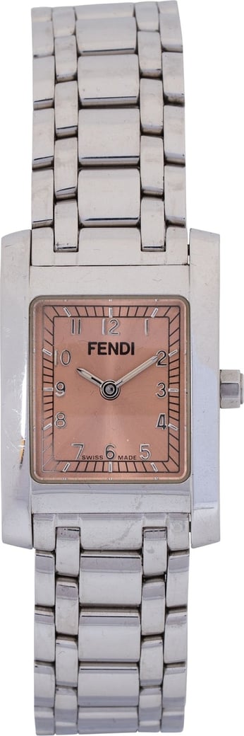 Fendi Silver Tone Classico Square 7000L Woman Watch