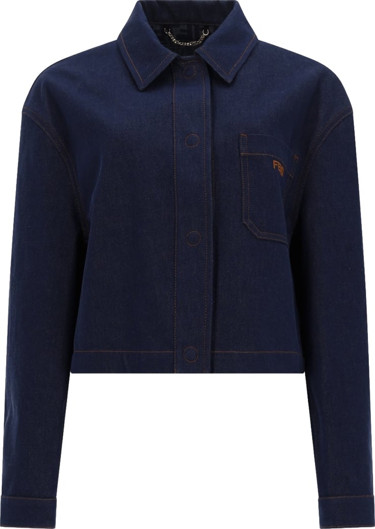 GIACCA IN DENIM CON LOGO RICAMATO