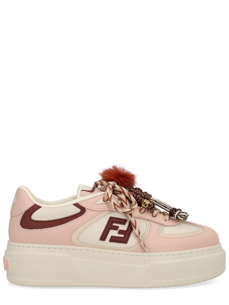 Pink Leather Fendi Match Sneakers