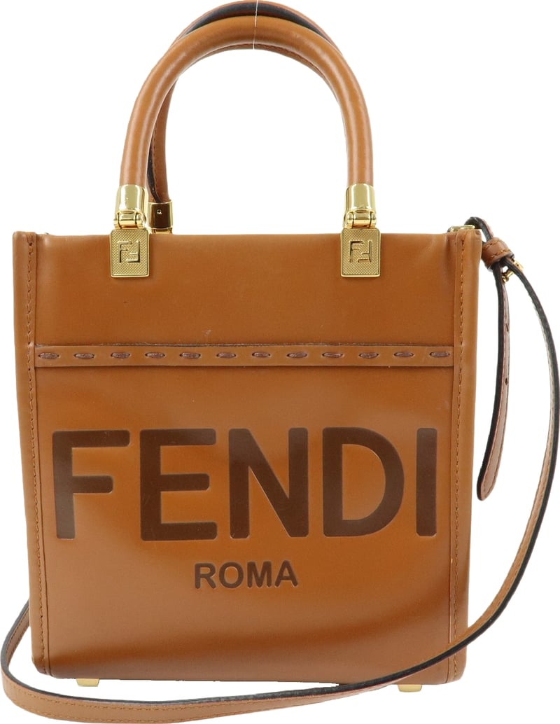 Fendi Sunshine Shopper Leather Small