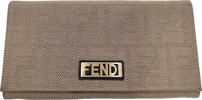 Fendi Logo Continental Leather Long