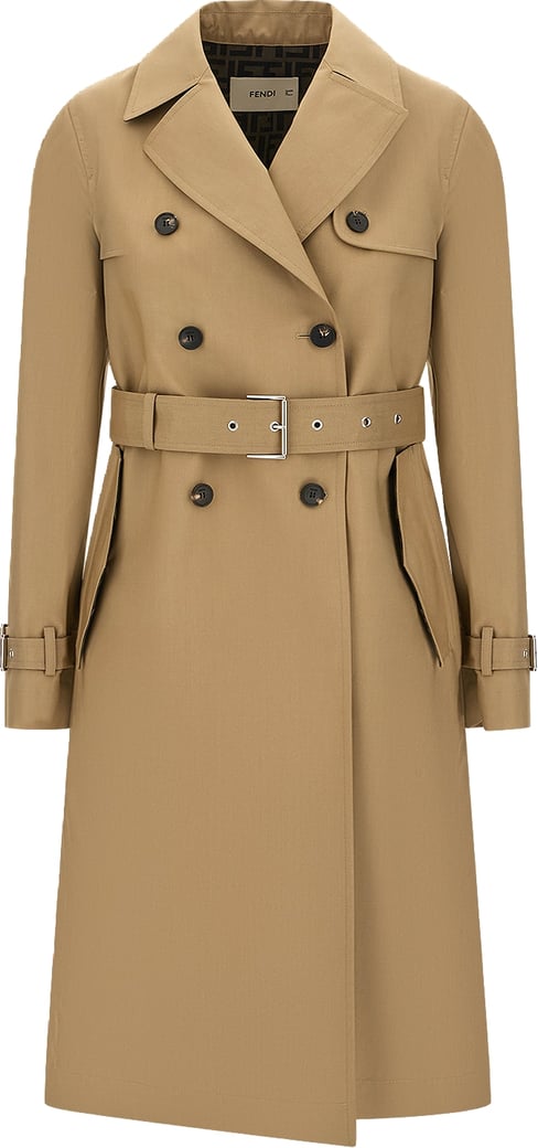 Fendi Beige polyester and cotton trench