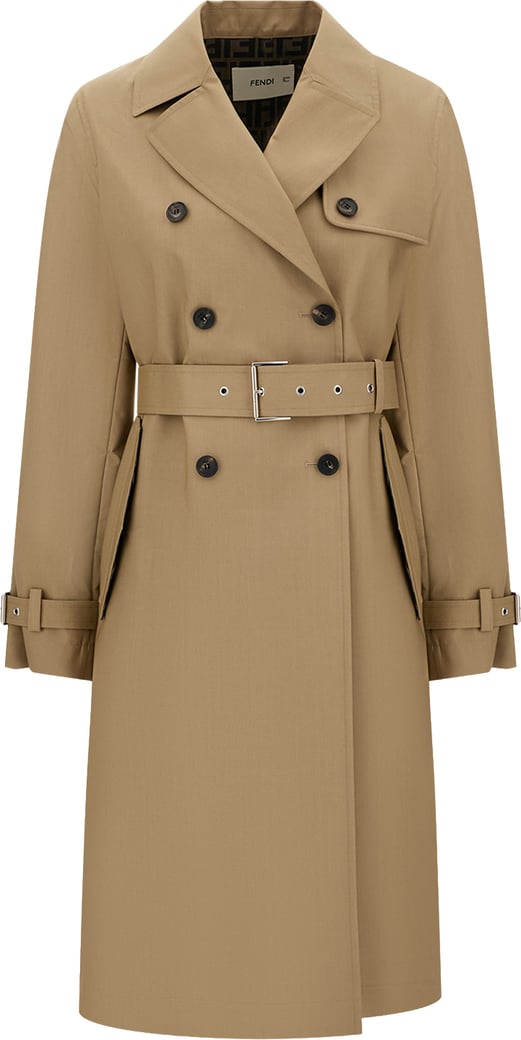 Fendi Beige polyester and cotton trench