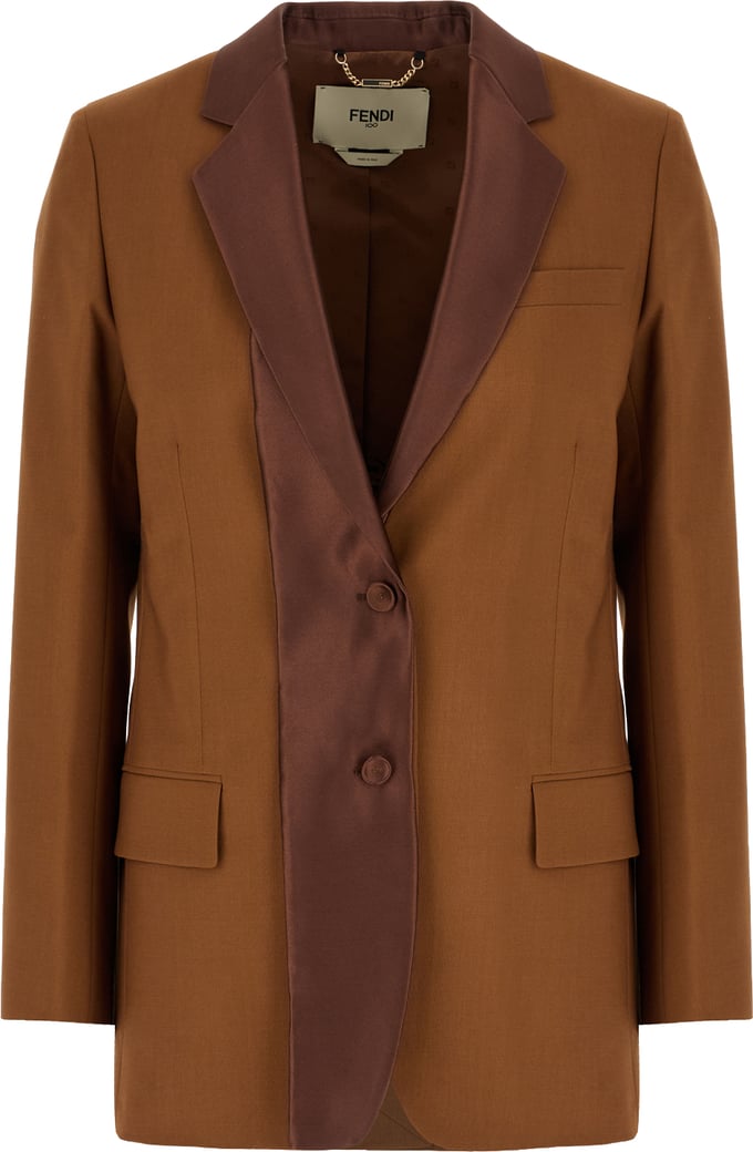 Fendi Brown wool blend blazer