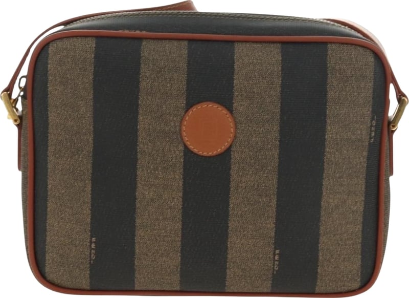 Fendi Vintage Pequin Coated Canvas Small