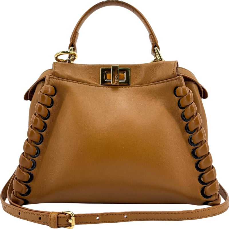Fendi Peekaboo Whipstitch Leather Regular