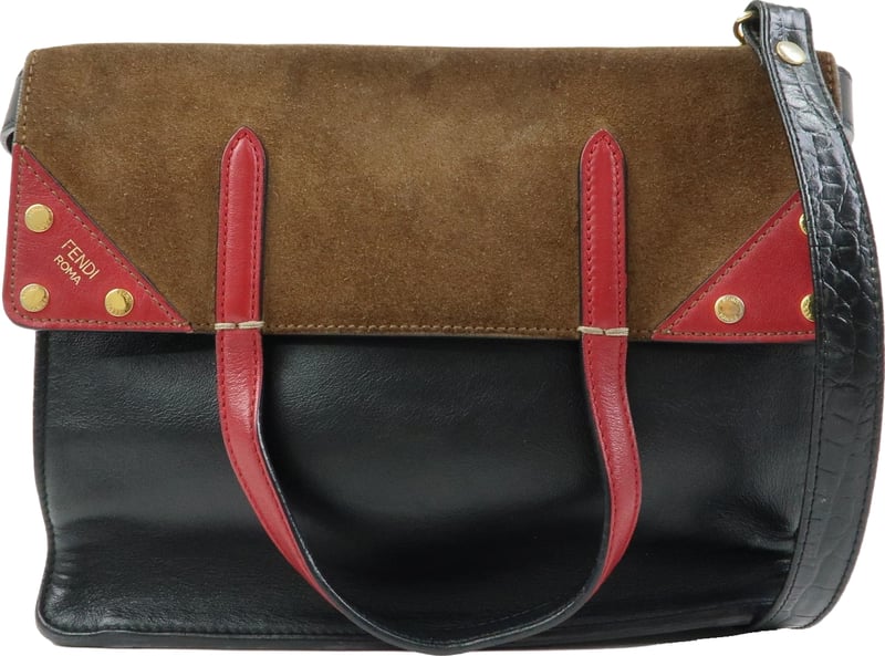 Fendi Flip Leather and Suede Regular