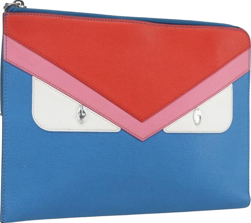 Fendi Monster Clutch Leather Medium