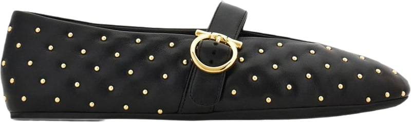 Ferragamo Leather Quilted Ballet Flats