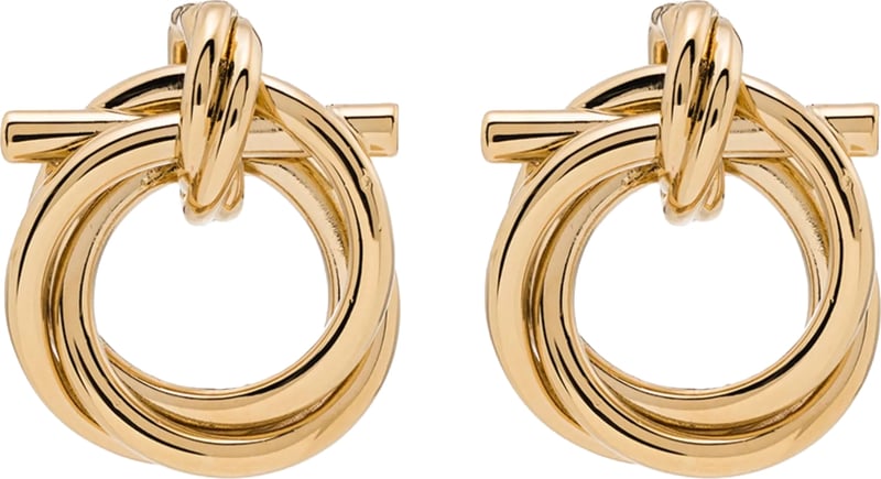 Ferragamo Gold Brass Earrings