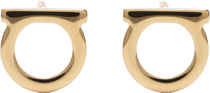 Ferragamo Gold Brass Earrings