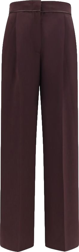 Forte_Forte Purple Polyester Casual Pants